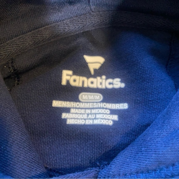 Fanatics Blue Sweatshirt Hoodie Casual Style - Picture 4 of 8